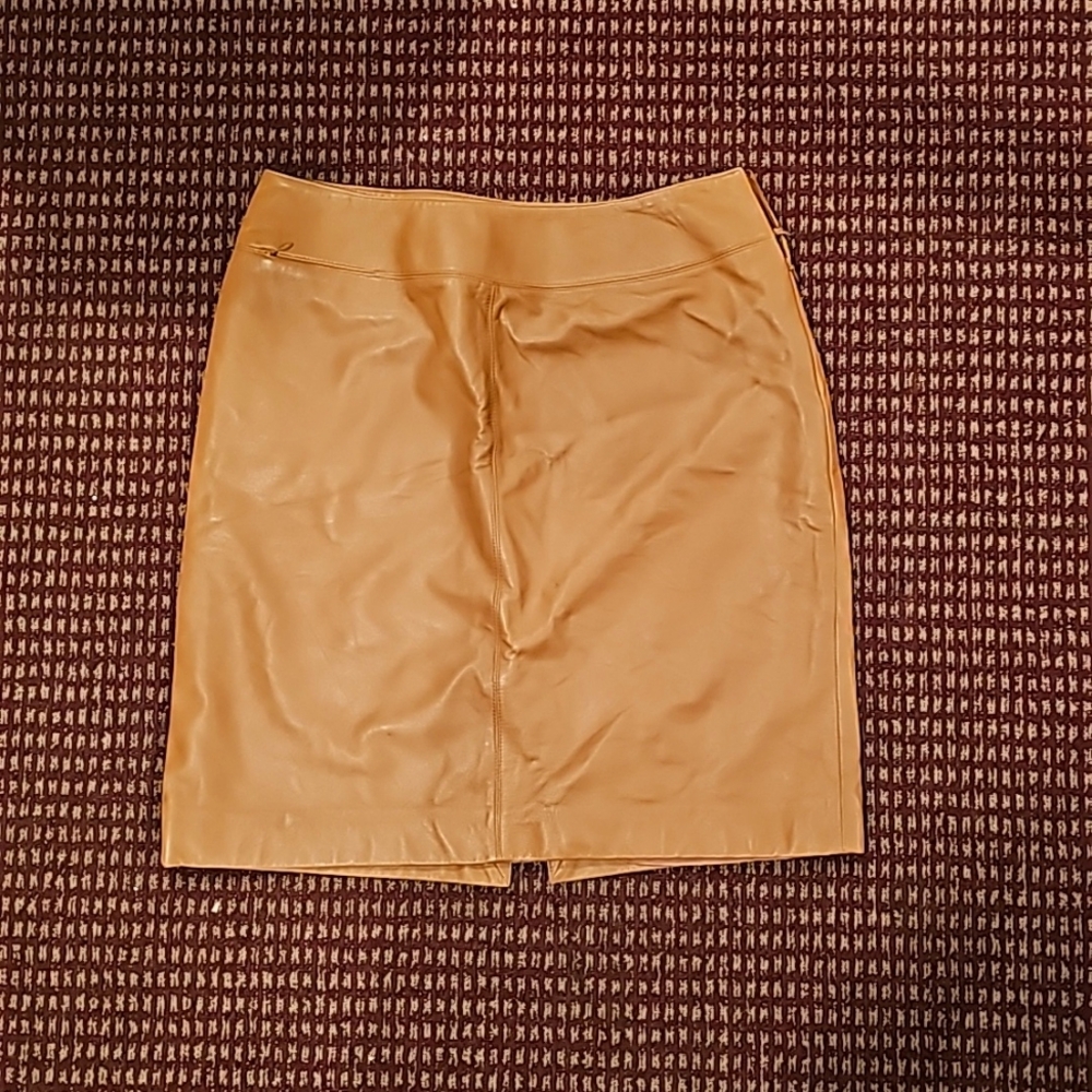 Lord & Taylor Leather Skirt